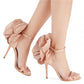 Sandália Salto Alto Flor