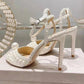 Sandália Peep Toe Pérola 