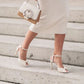 Sandália Peep Toe Pérola 