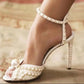 Sandália Peep Toe Pérola 
