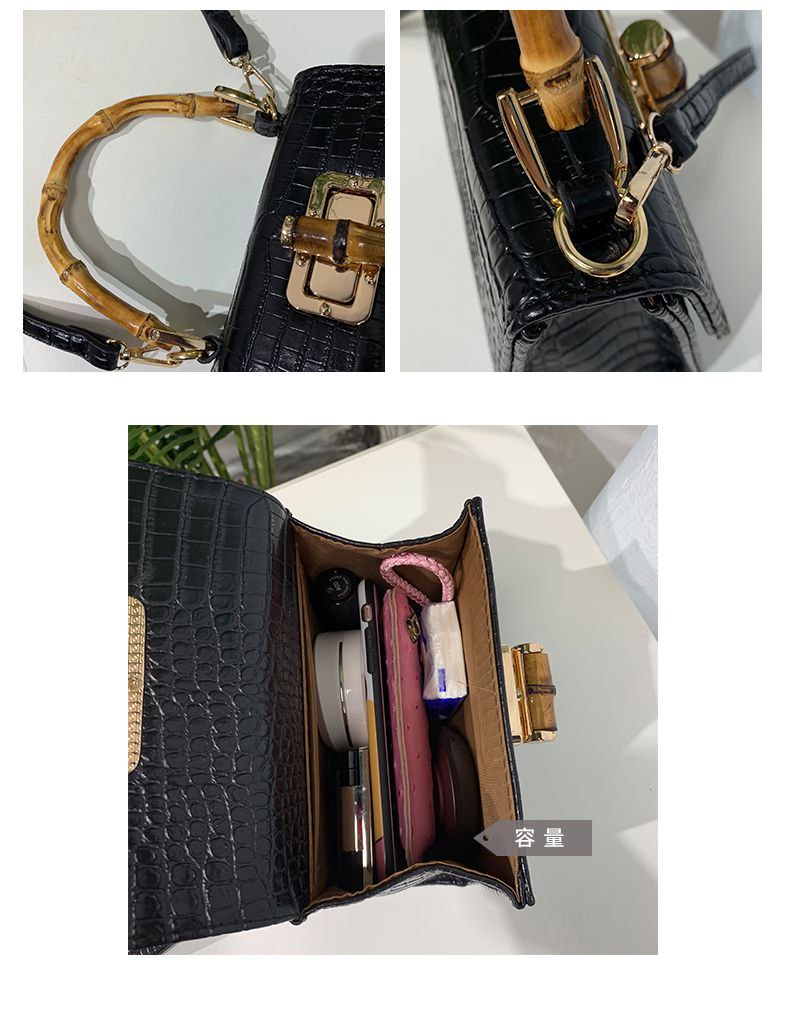 Bolsa de Bambu Avestruz Croco