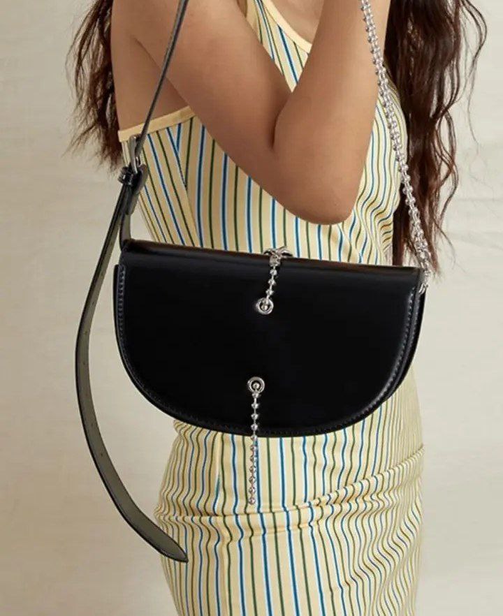 Bolsa de Couro Preta