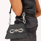 Bolsa Ombro Strass e Laço