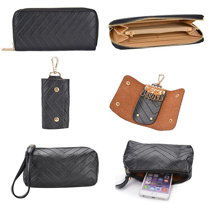 Kit 6 Bolsas Feminina de Couro