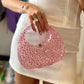 Bolsa Meia Lua Transparente Strass