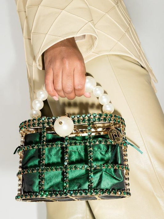 Bolsa de Balde Strass e Perola