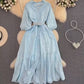 Vestido Laise Bordado com Cinto