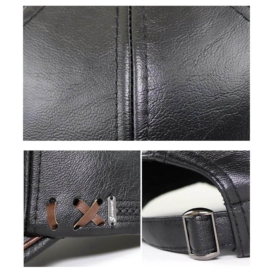 Boné De Couro Trucker