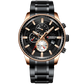 Relógio quartzo com pulseira de aço