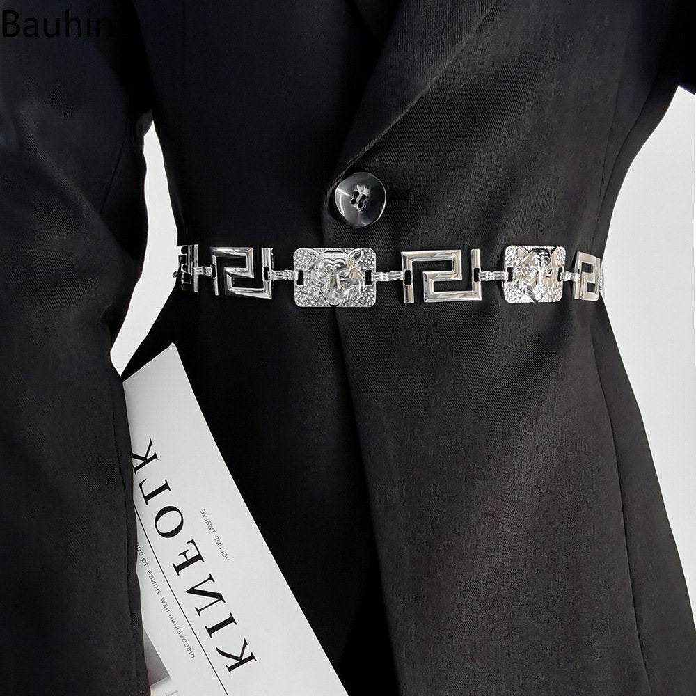 Cinto  Blazer Corrente Leao Metal  